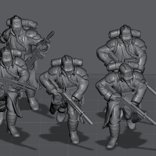 28MM TRENCH FIGHTERS POSES 1-5 Single model remix