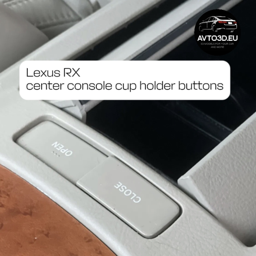 Lexus RX300 RX330 RX350 RX400h center console cup holder buttons