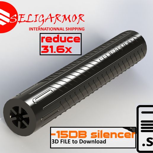 👽 silencer noise FX airguns reductor noise suppressor UNF 1/2 fix