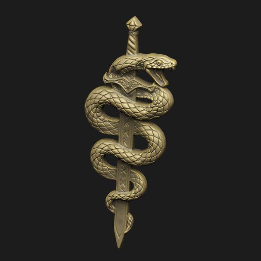 Sword cobra scales creative-design weapon-art figurine miniature