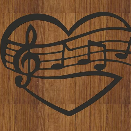 WALL DECORATION LOVE MUSIC - 3D model önizlemesi