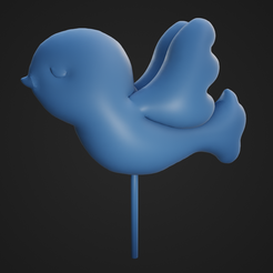 Dove_1.png STL file Puffy cartoon Cute Dove・Model to download and 3D print