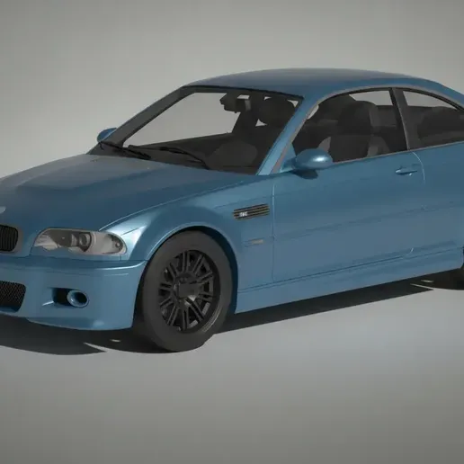 BMW M3 E46 – 2003 Coupé with Full Interior STL 3D Print Model