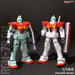 🤖 [1/144] RGM-79L GM Light Armor・ 3D File for 3D printing