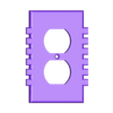 Banded Receptacle V1.stl Placa frontal de toma de corriente segura
