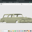 Screenshot-1632.png 1964 Chrysler Newport Town & Country Wagon, scale model, hollow shell body, resin, FDM, printable, stl
