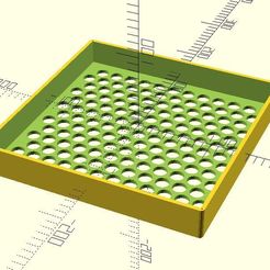 290mm_tray_with_18mm_holes.JPG Fichier STL gratuit Tamis de triage Lego pour imprimantes grand format - 290mm・Objet pour impression 3D à télécharger
