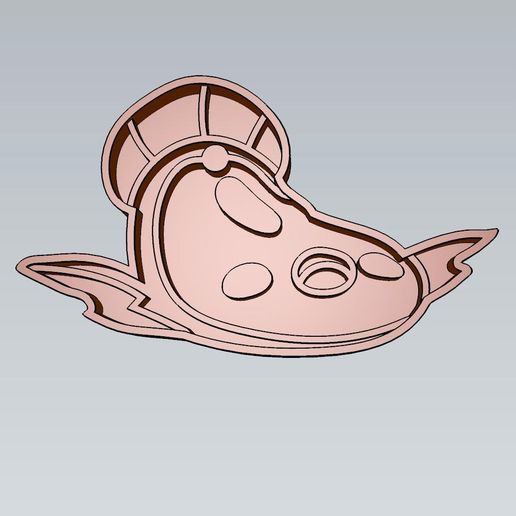 Amazing Pokemon stunfisk Cookie Cutter Stamp Cake Decorating - 3D model önizlemesi