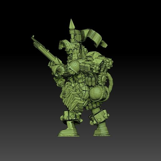 pew pew knight wireframe back.jpg Techno Knight