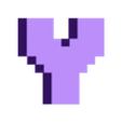 y.STL Minecraft Alphabet Letter