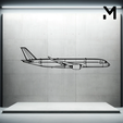 a350.png Wall Silhouette: Airplane Set