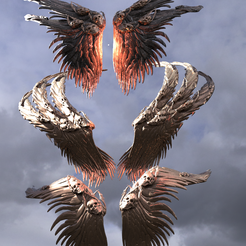 untitled.1753.png OBJ file Dark Death Scythe Wings Collection 1・Design to download and 3D print