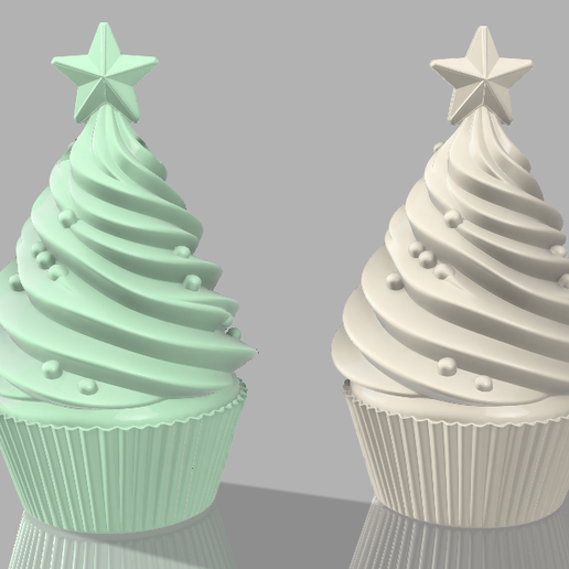 Christmas Cupcake 3D model