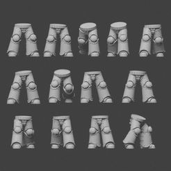 rivet_legs_01.jpg 3D file UPSCALED Rivet armor legs・3D printer model to download