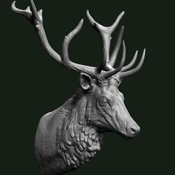 Stag_Main.jpg Archivo STL Busto de ciervo・Diseño para descargar y imprimir en 3D