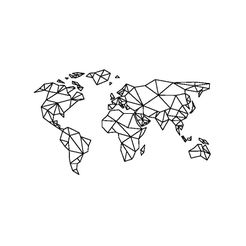 sticker-mural-carte-monde.jpg Fichier STL Geometrical World Map // Mappemonde géometrique (17 pieces)・Design à télécharger et à imprimer en 3D