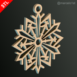 CLASSIC-Snowflakes_09.png Snowflakes Classic Tree Decoration