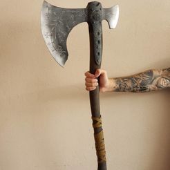 axe.jpg Файл STL Hacha Leviathan de kratos / Kratos Leviathan Axe, from GOD OF WAR・Модель для загрузки и 3D печати