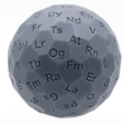 render.png Dice d118 (DICE-CUS-118-1) + Chemical Elements Version