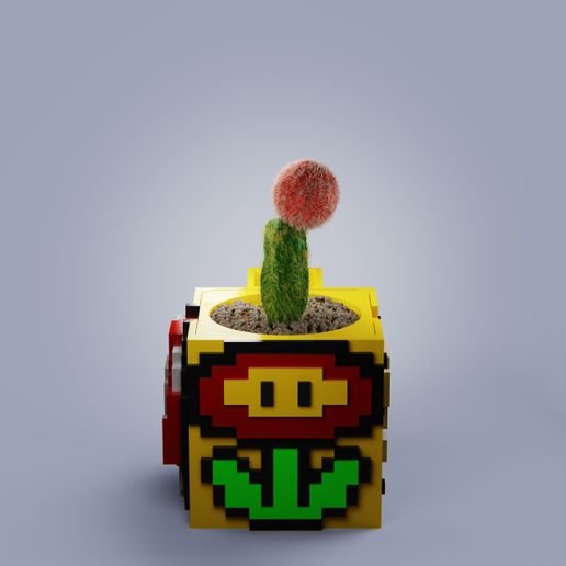 Lucky Block plant pot - 3D model önizlemesi