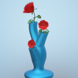 iso_rose.png flower vase with 3 enterences // STL File