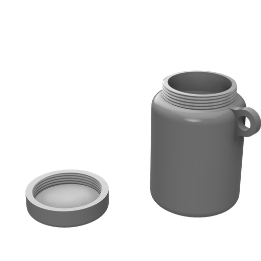 Container for bodybuilding supplement 3D model