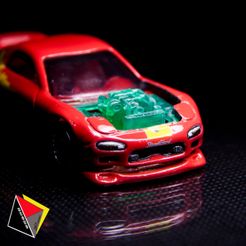 059_Engine_Rotary26B_4ROTOR_Mazda_RX_R059_2.jpg STL file 1/64 Scale Engine Rotary 26B 4 Rotor Diecast Hot Wheels Mazda RX7 FD・Design to download and 3D print