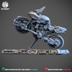 bike_only_03.jpg Fichier 3D Scifi Rider+Bike+Mech 32mm・Objet pour imprimante 3D à télécharger