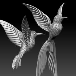 65869.jpg Archivo STL colibrí・Plan para descargar y imprimir en 3D