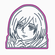 qweqwerqr.png STL file MIKASA ACKERMAN 1 / COOKIE CUTTER SHINGEKI NO KYOJIN・3D print model to download