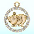 Mat-day-heo-541.jpg Pendentif cochon - N541 - Modèle d'impression 3D
