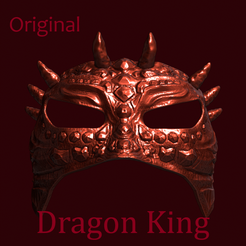 king 1.png STL file The Dragon King Mask・3D printer design to download, DFB93
