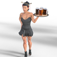 waitress.png sexy Surprised waitress touches her butt
