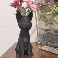 £d-print-1.jpg STL file Cat Vase・3D printer model to download