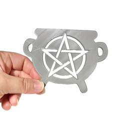BSTG8561.png STL file Cauldron with Pentacle, Witch's Pot with Symbol, Pentagram・3D printable model to download, drakoniccreations