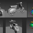 SCOOTER_display_large.jpg Free STL file Bold Machines Presents Margo's Scooter and Sidecar・3D printable model to download