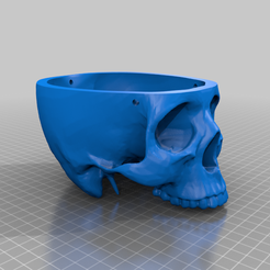 skullhangingplanter_fixed.png (mesh repaired) Skull Hanging Planter