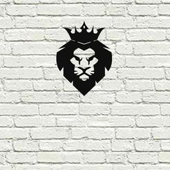 on wall.JPG Fichier STL Lion 3D Wall art・Objet pour impression 3D à télécharger