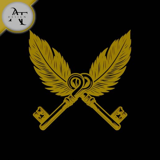 Keys - Silhouette - 2D Wall Art Decor 3D model