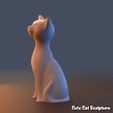 r2.jpg Cute Cat Sculpture (supportless print)