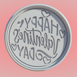 HappyValentinesDayRound2.png Round Happy Valentine's Day Cookie Cutter and Stamp - Sweet Circles of Love!