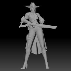 front.BMP.jpg Free 3D file Overwatch Ashe・3D printing template to download