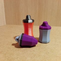 0fac372ad1f20a519e941484d1fae982_display_large.jpg Free STL file LOW POLY KEYCHAIN PILL BOTTLES !・3D printing model to download