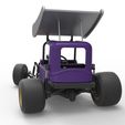 14.jpg Vintage Winged Supermodified stock car para Dirt girando Escala 1:25