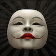 13-1.jpg Geisha Mask Anime Mask 3D print model