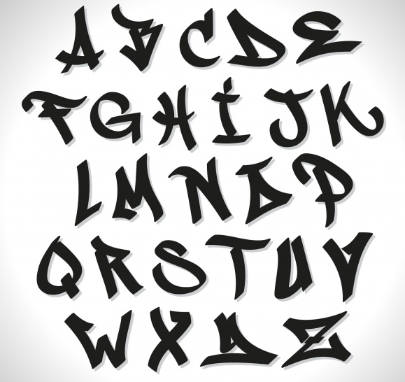 Download file graffiti alphabet • 3D printing object ・ Cults