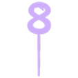 8.stl NUMBERS CAKE TOPPERS 1 2 3 4 5 6 7 8 9 0 BIRTHDAY NUMBER