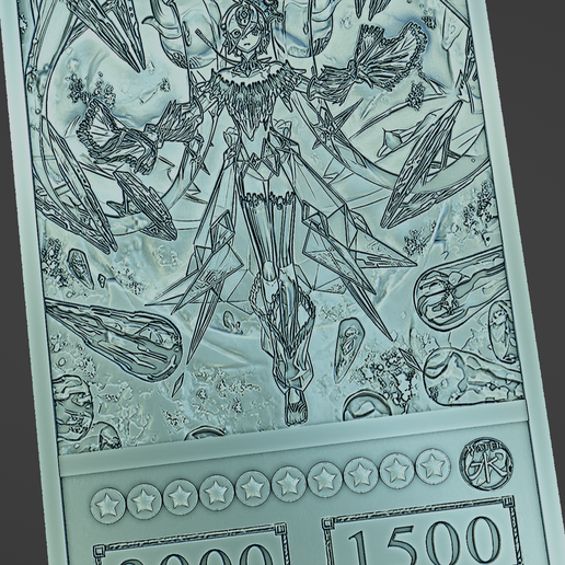 icejade gymir aegirine - anime version - yugioh STL File for Cults