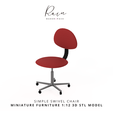 SIMPLE-SWIVEL-CHAIR-MINIATURE-FURNITURE.png Simple Swivel Chair Miniature Furniture, Dollhouse Chair, Miniature Office Chair
