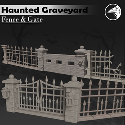 Haunted-Fence-and-Gate.png Fence & Gate | Haunted Graveyard